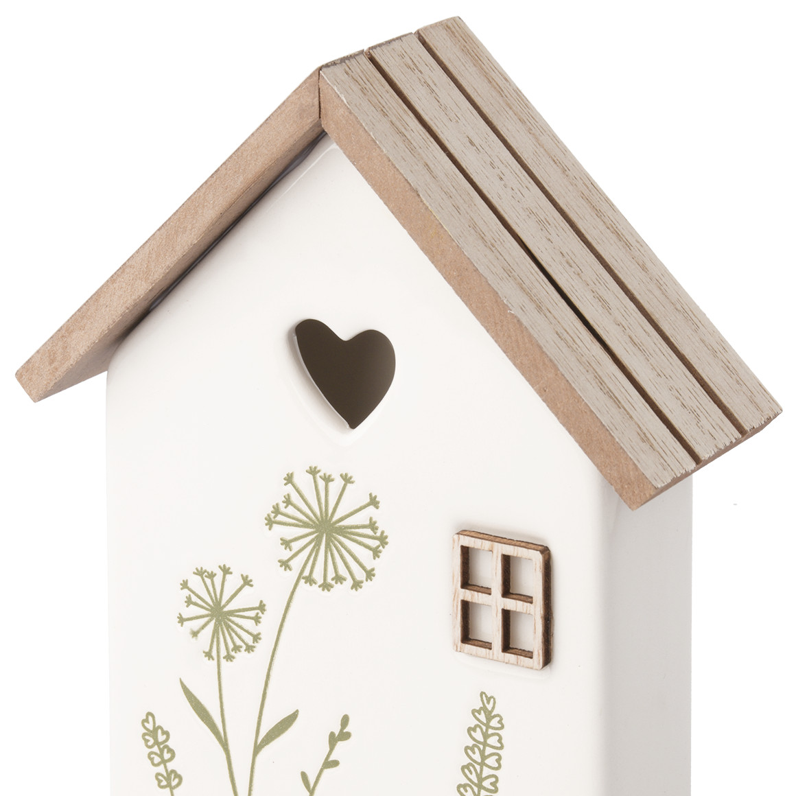 Kleiner Deko-Aufsteller Haus mit Blumen