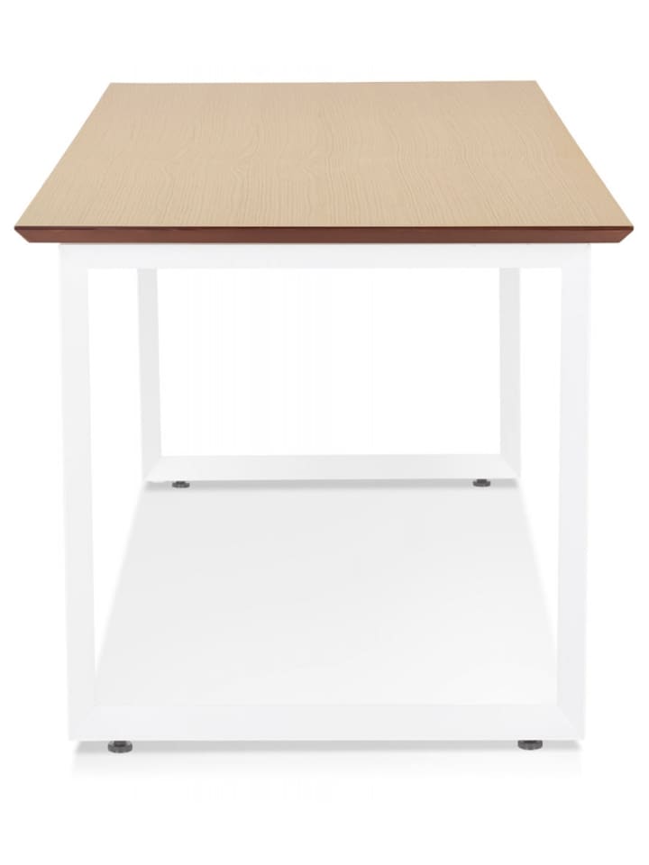 KADIMA DESIGN Schreibtisch aus Holz und Metall | Moderner Stil in Beige-Weiß günstig kaufen