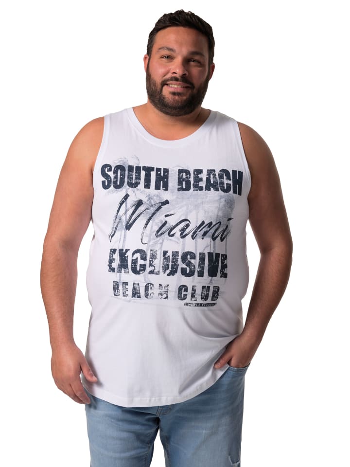 Men Plus Tank Top in schneeweiß günstig kaufen