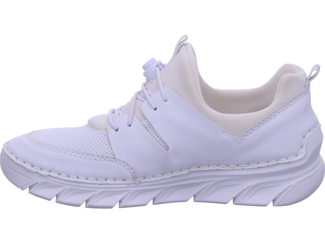 RIEKER Sportliche Slipper weiss