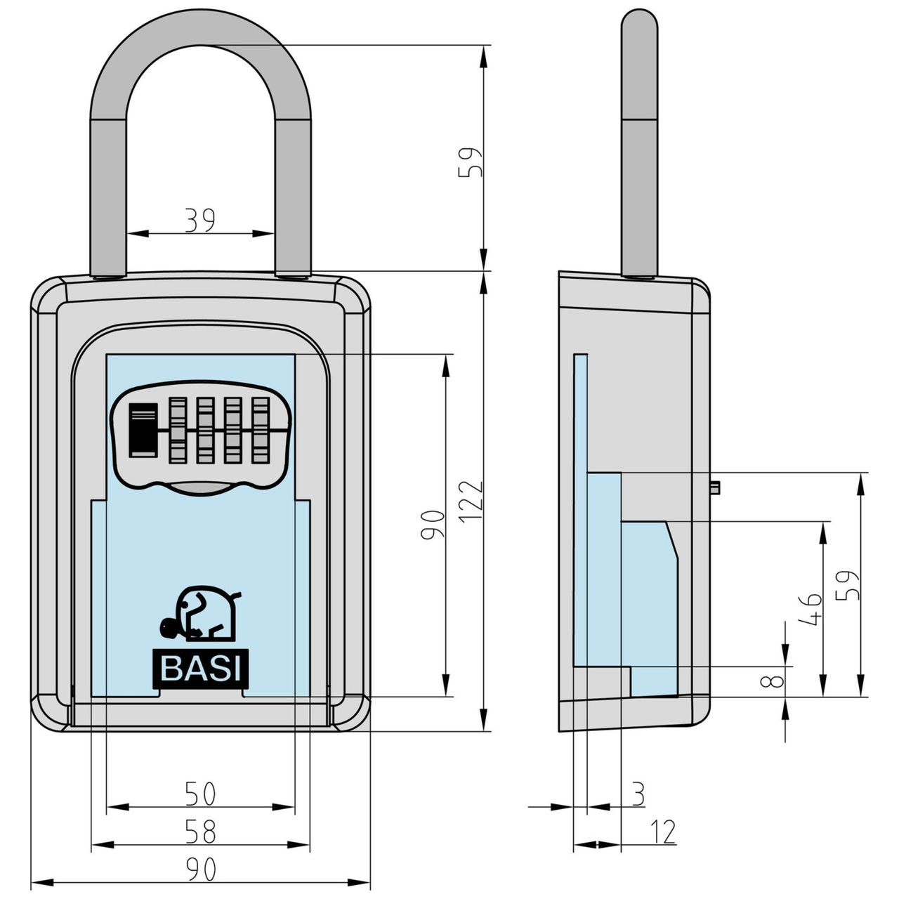 Basi Schlüsselsafe - SSZ 200B - schwarz