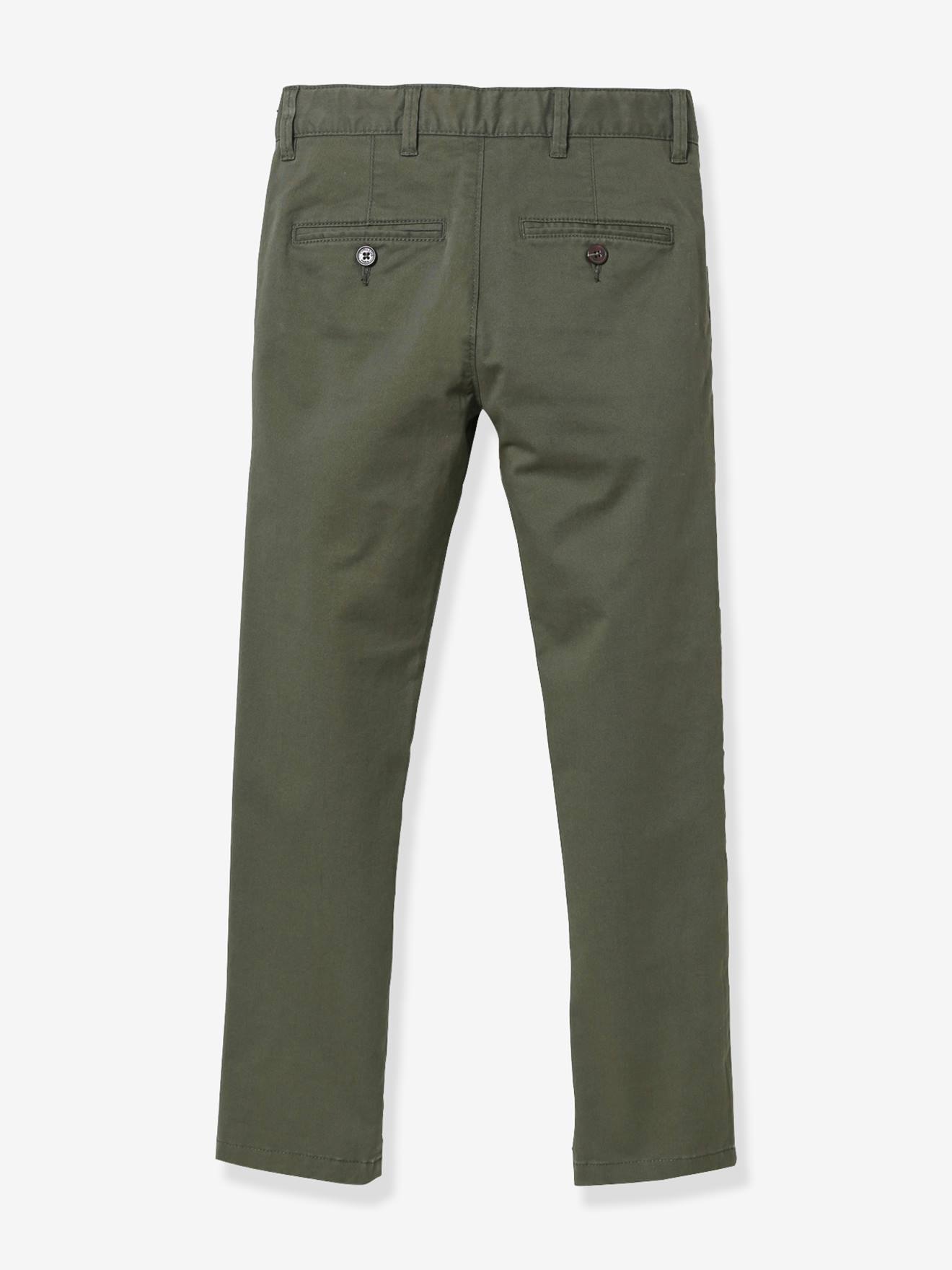 Pantalon chino garçon CYRILLUS kaki