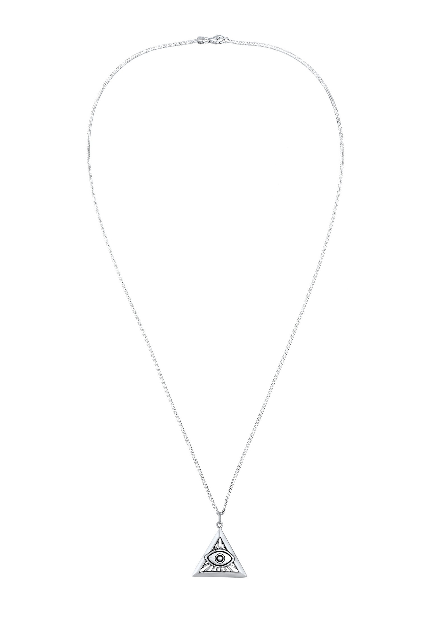 Colgante triangular con ojo turco para hombre de KUZZOI en plata de ley 925