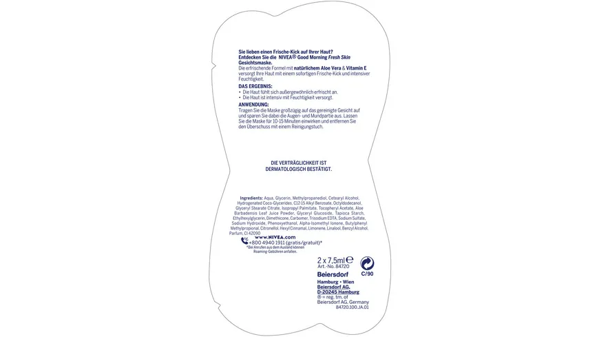 NIVEA Good Morning Fresh Skin Feuchtigkeitsmaske 15 ml