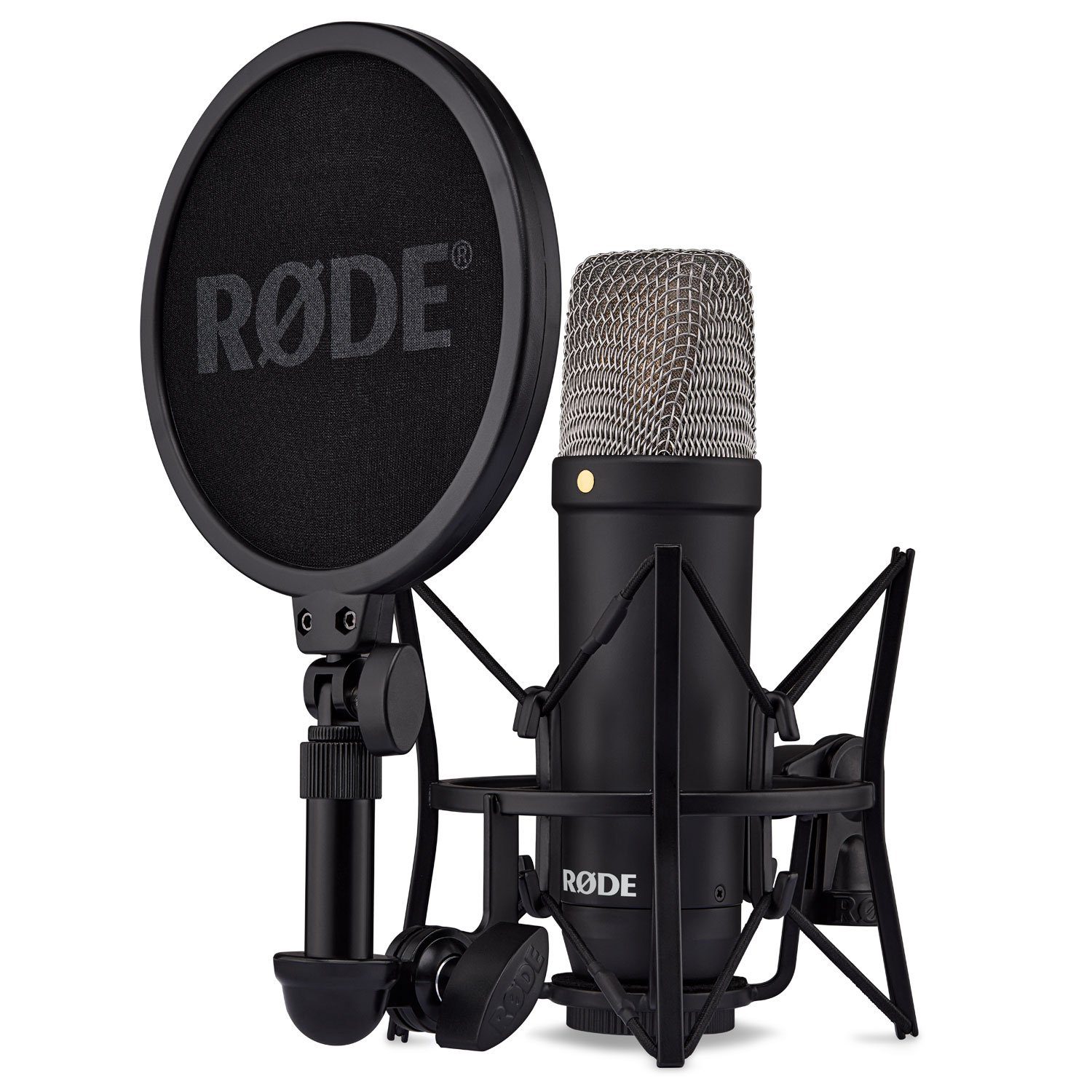 RØDE Mikrofon NT1 Signature Black (mit Mikrofon-Stativ)