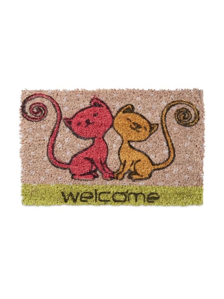 relaxdays Fußmatte Katzen in Bunt - (B)40 x (T)25 cm günstig kaufen onesize