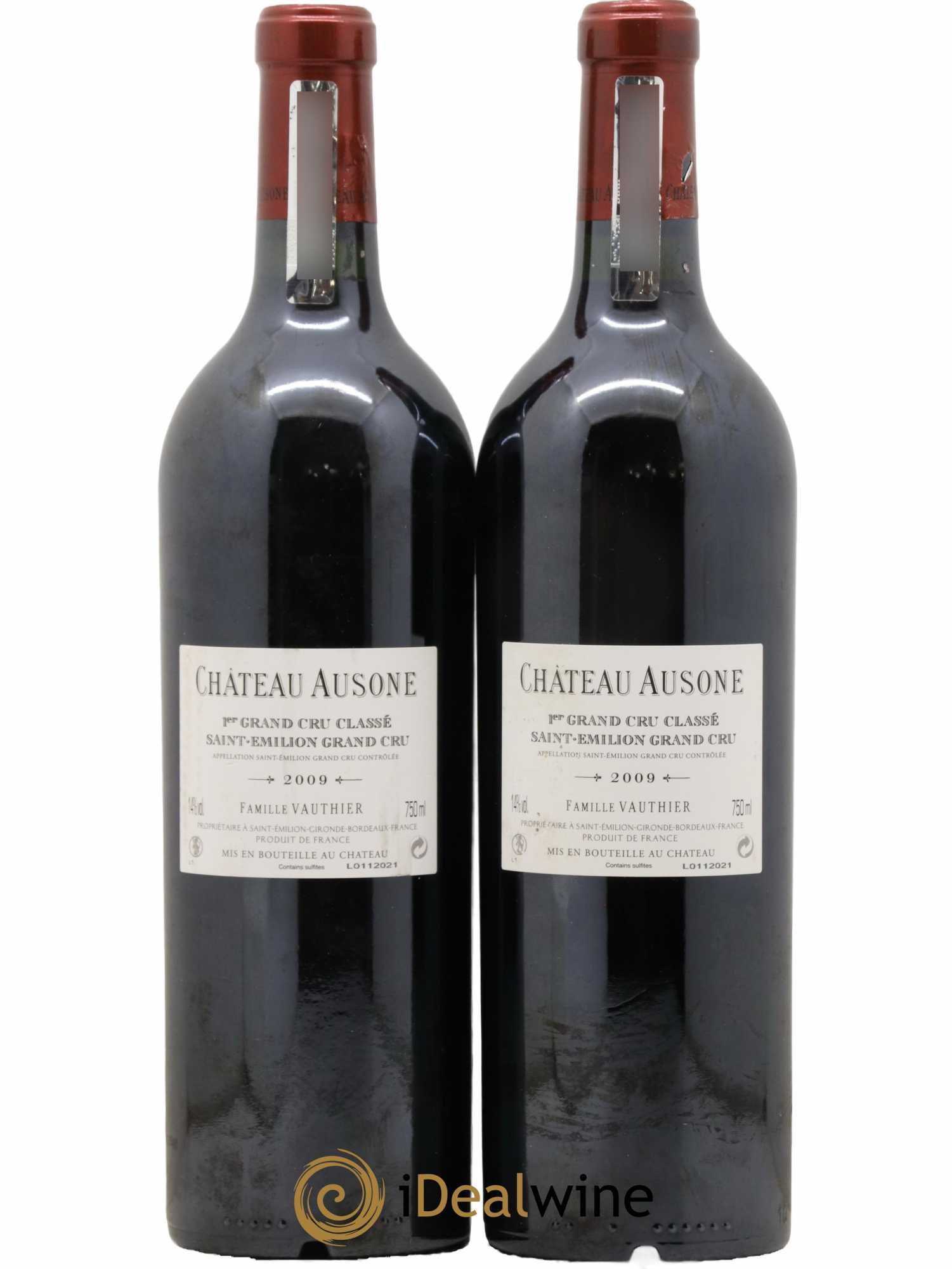 Château Ausone 1er Grand Cru Classé A  2009 - Lot de 2 Bouteilles
