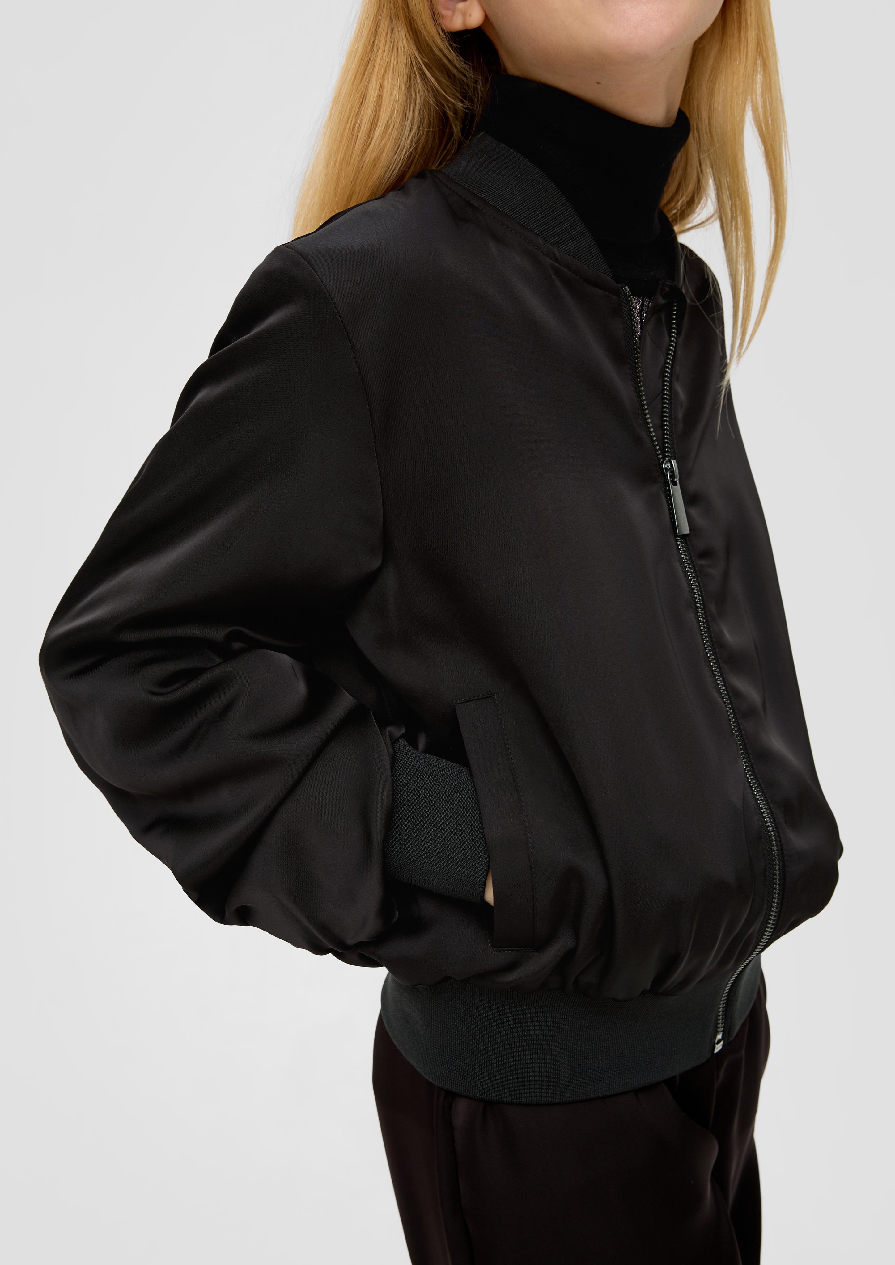 Satin-Blouson mit Raffung  2137294-9999
