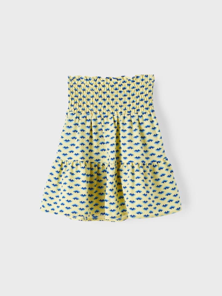 name it Blumen Mini Rock Falten Volant Knielang Stretch Bund NKFFANINNA in Gelb-2 günstig kaufen