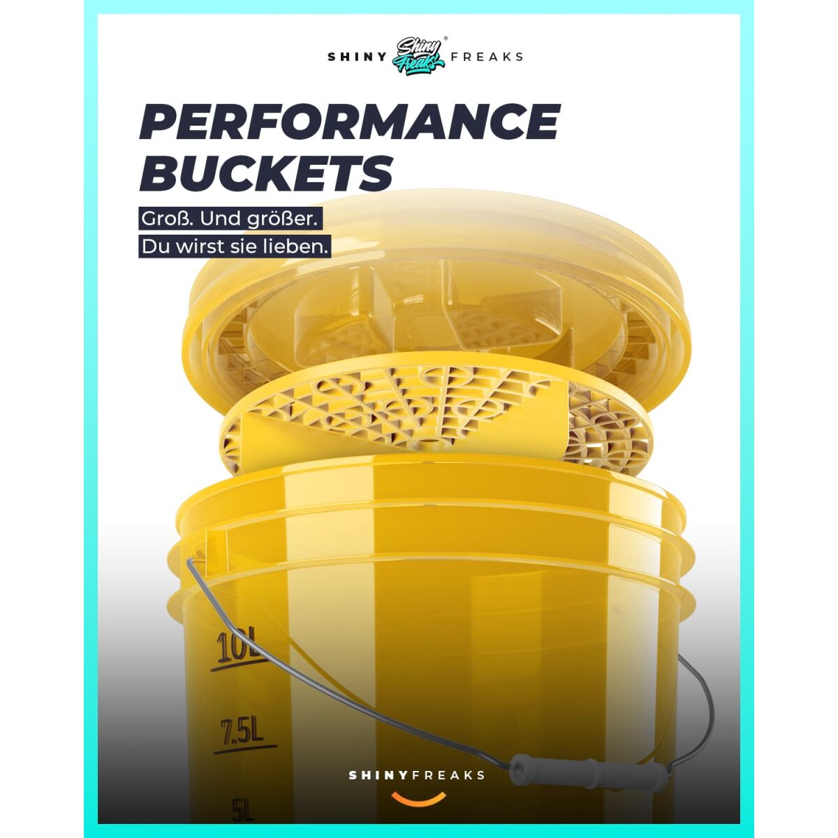 chemicalworkz Performance Buckets Wascheimer mit Deckel clear gold 3,5GAL
