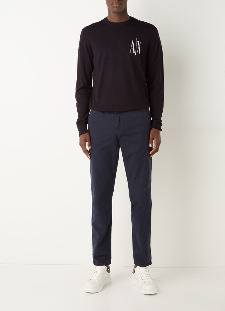 Maglione Armani Exchange in pregiata lana vergine con logo