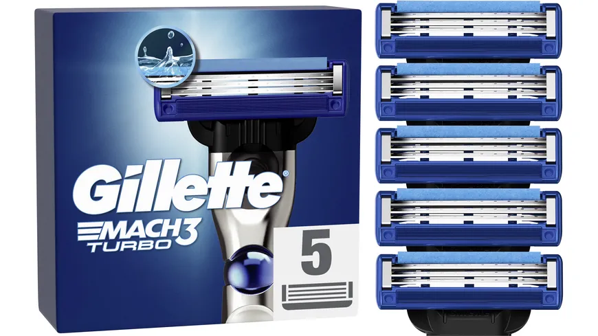 Gillette MACH3 Klingen Turbo 3D 5 Stück