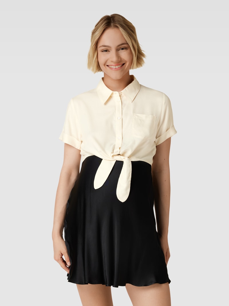 Umstands-Bluse mit Brusttasche Modell 'MELANI' in offwhite