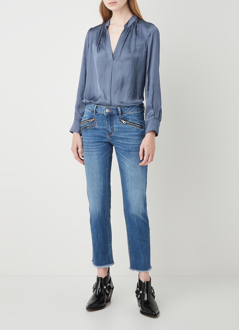 Zadig&Voltaire  Ava mid waist straight leg cropped jeans