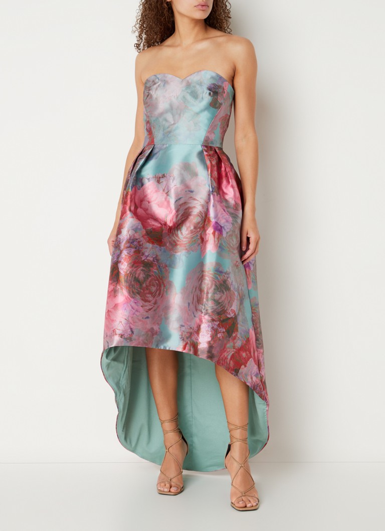 Chi Chi London  Maxi jurk met bloemenprint en asymmetrische zoom