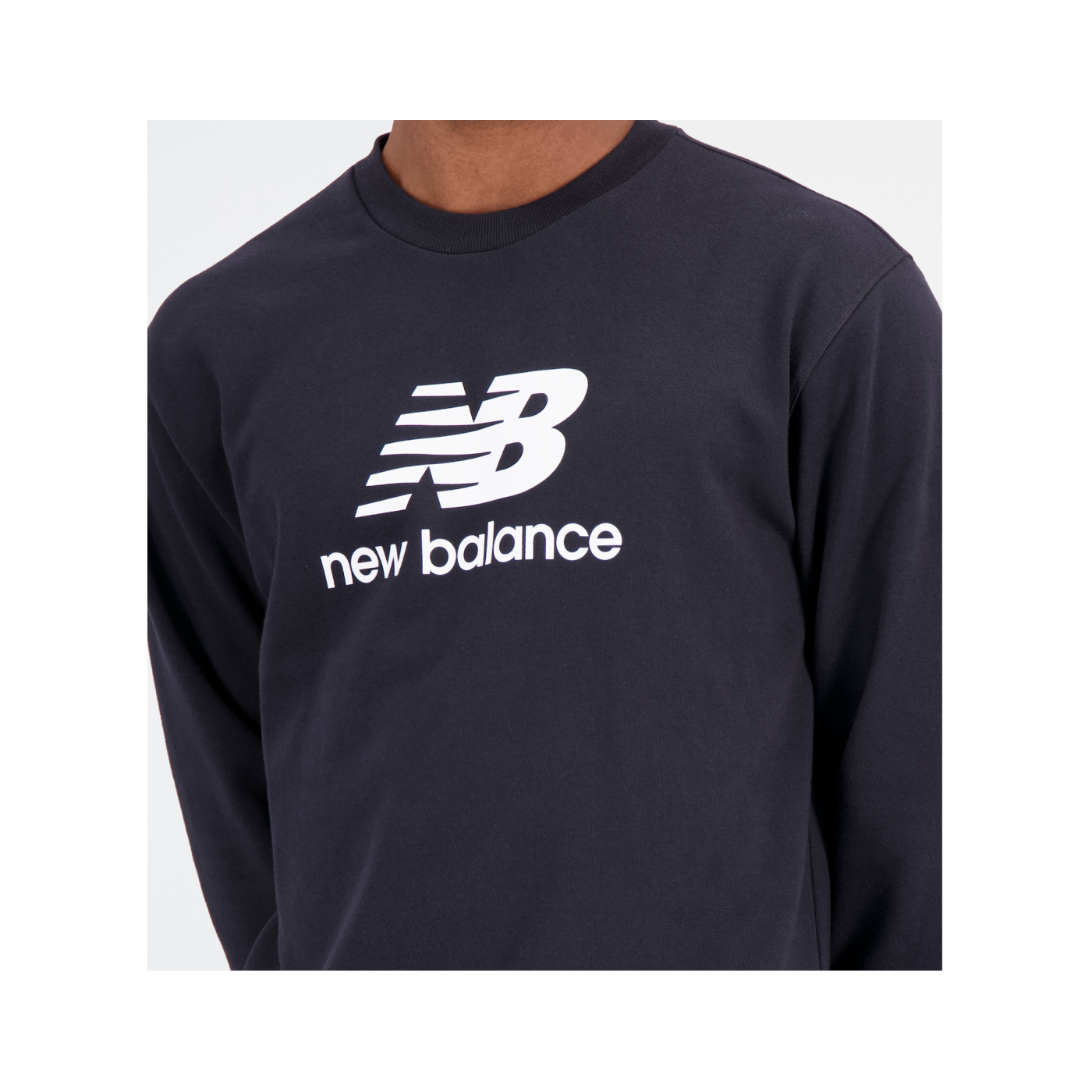 New Balance Essentials Logo Sweatshirt Schwarz FBK