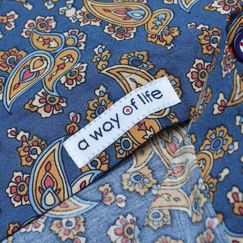 Lambretta Paisley Herren Langarm Hemd RWIS1381