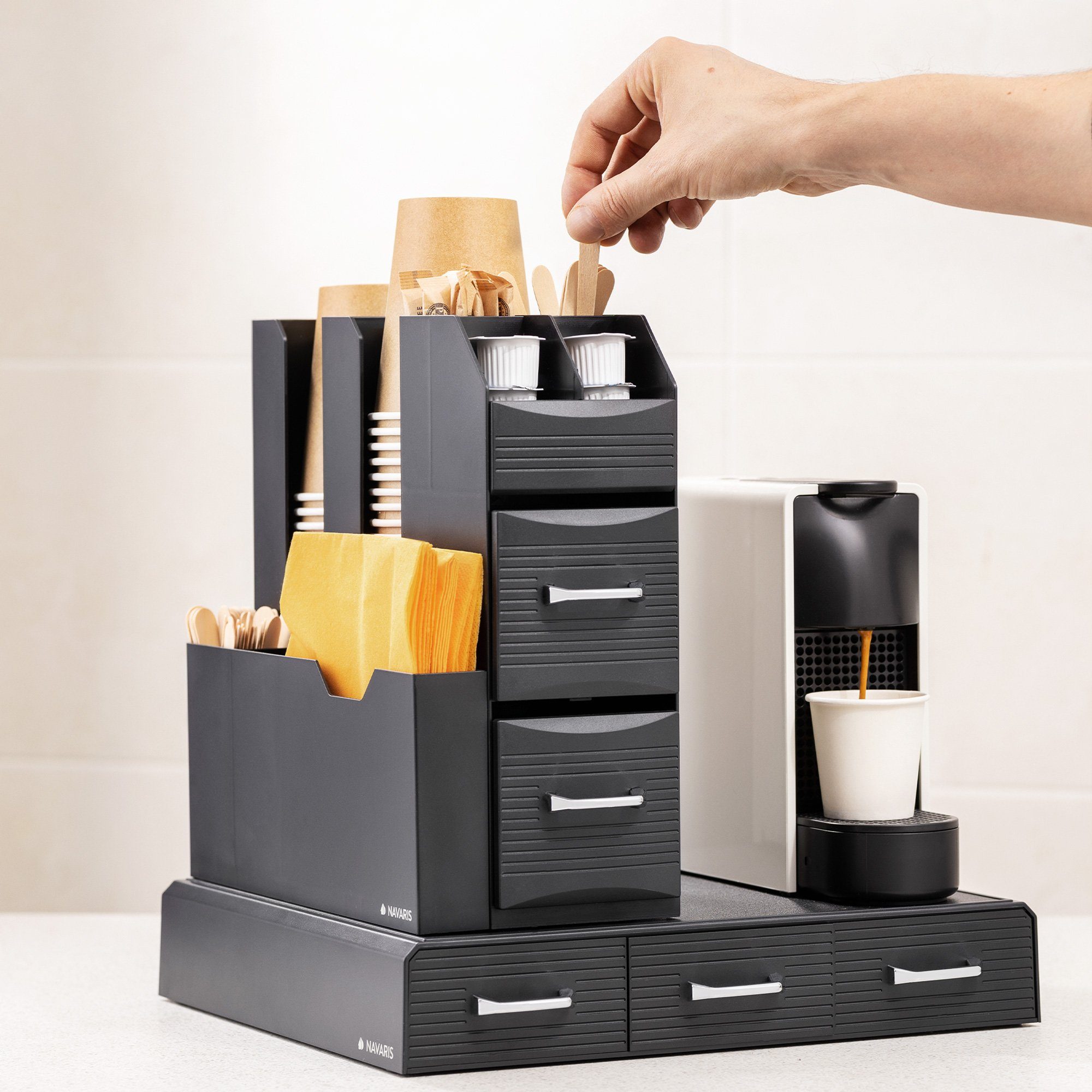 Navaris Kapselspender Kaffee Kapselhalter und Organizer - Aufbewahrungsbox Kaffeezubehör