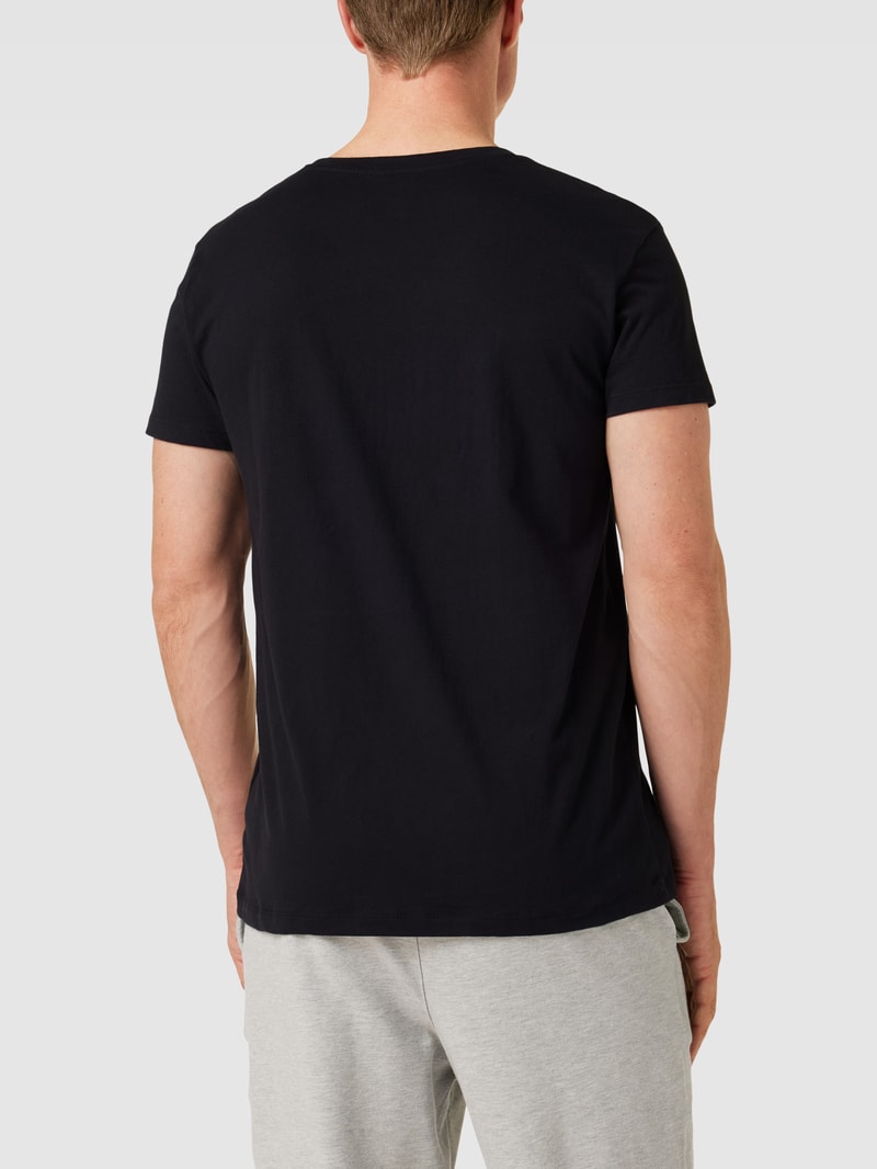 T-Shirt mit Logo-Print im 2er-Pack in schwarz