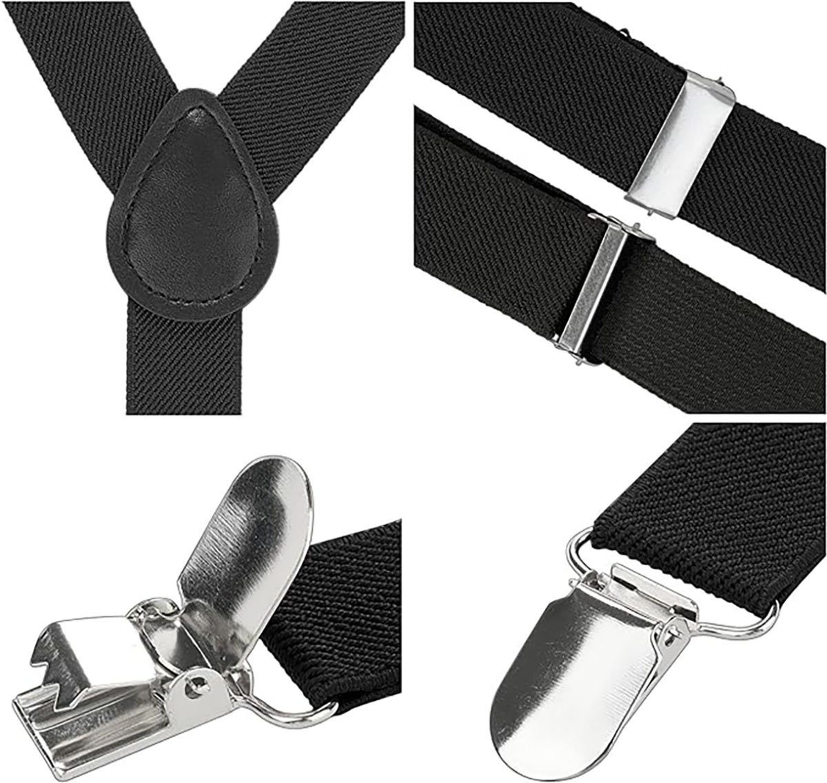 DRSEON Hosenträger Woman Adjustable Metal Clamp Elastic Suspenders Braces (1-St)