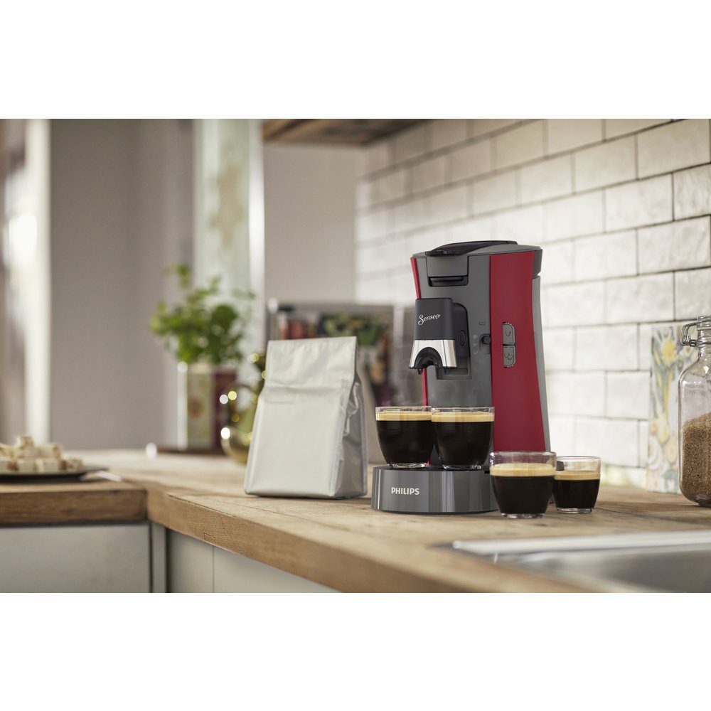 Philips Kaffeepadmaschine Philips SENSEO Select CSA230/90 Kaffeepadmaschine Rot