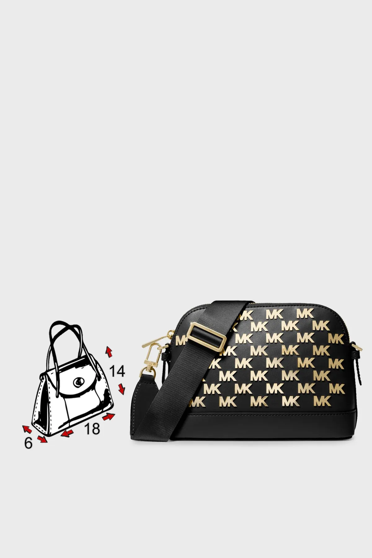 Michael Kors  Umhängetasche - Schwarz - Dobby