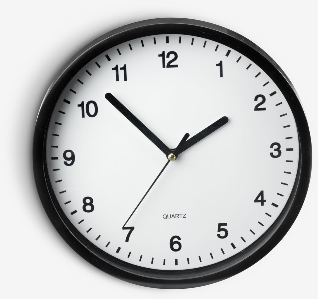 ELVART Wanduhr ELVART Ø23cm schwarz-weiß