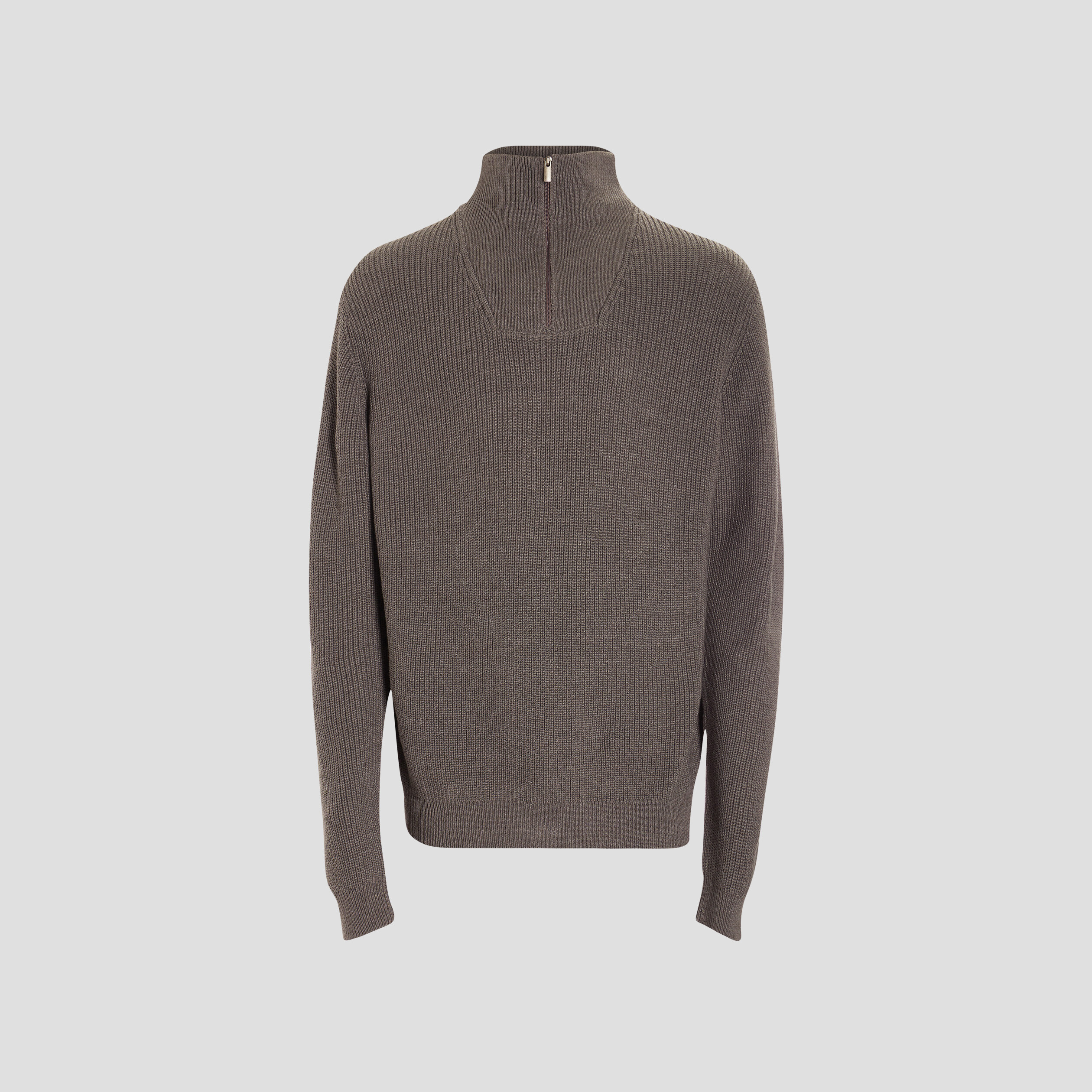 Pull camionneur zippé gris foncé homme | La Halle