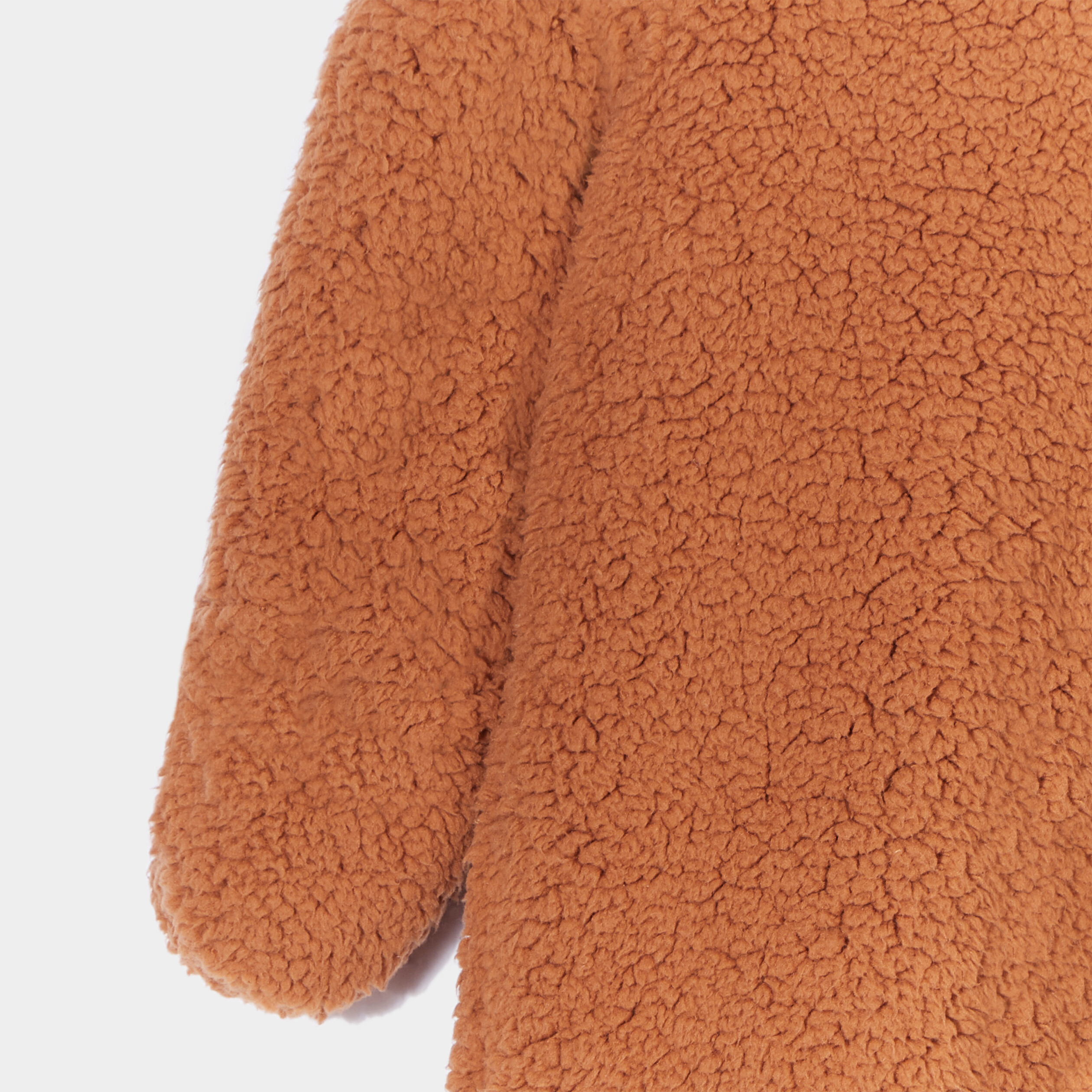 Combinaison pilote imitation mouton marron cognac bébé garçon | La Halle