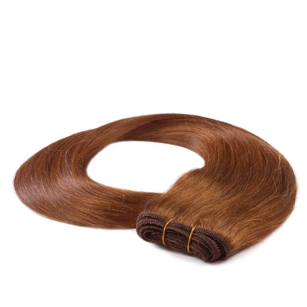 hair2heart Extensions Tissage cheveux naturels #8 Marron clair 100g extensions