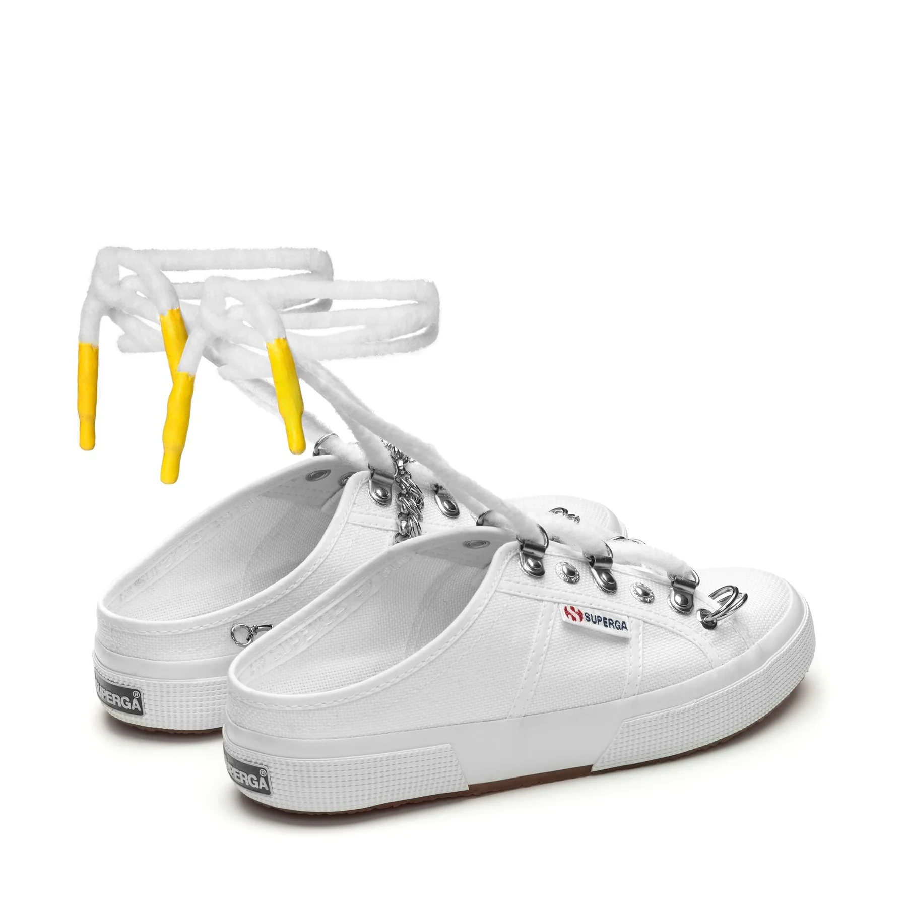2402 MULE-WHITE-METALLIC CHAIN