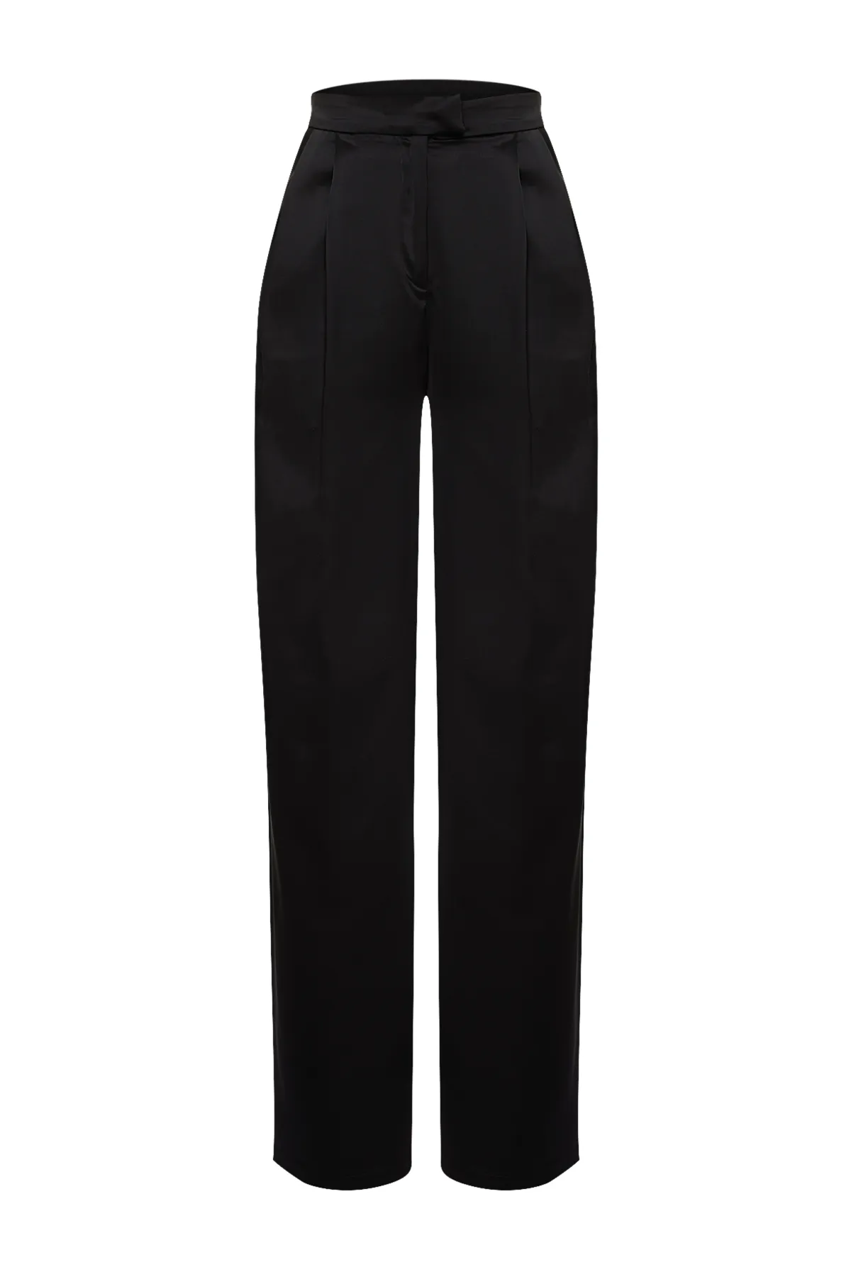Trendyol Collection  Schwarze Satinhose mit weitem Bein