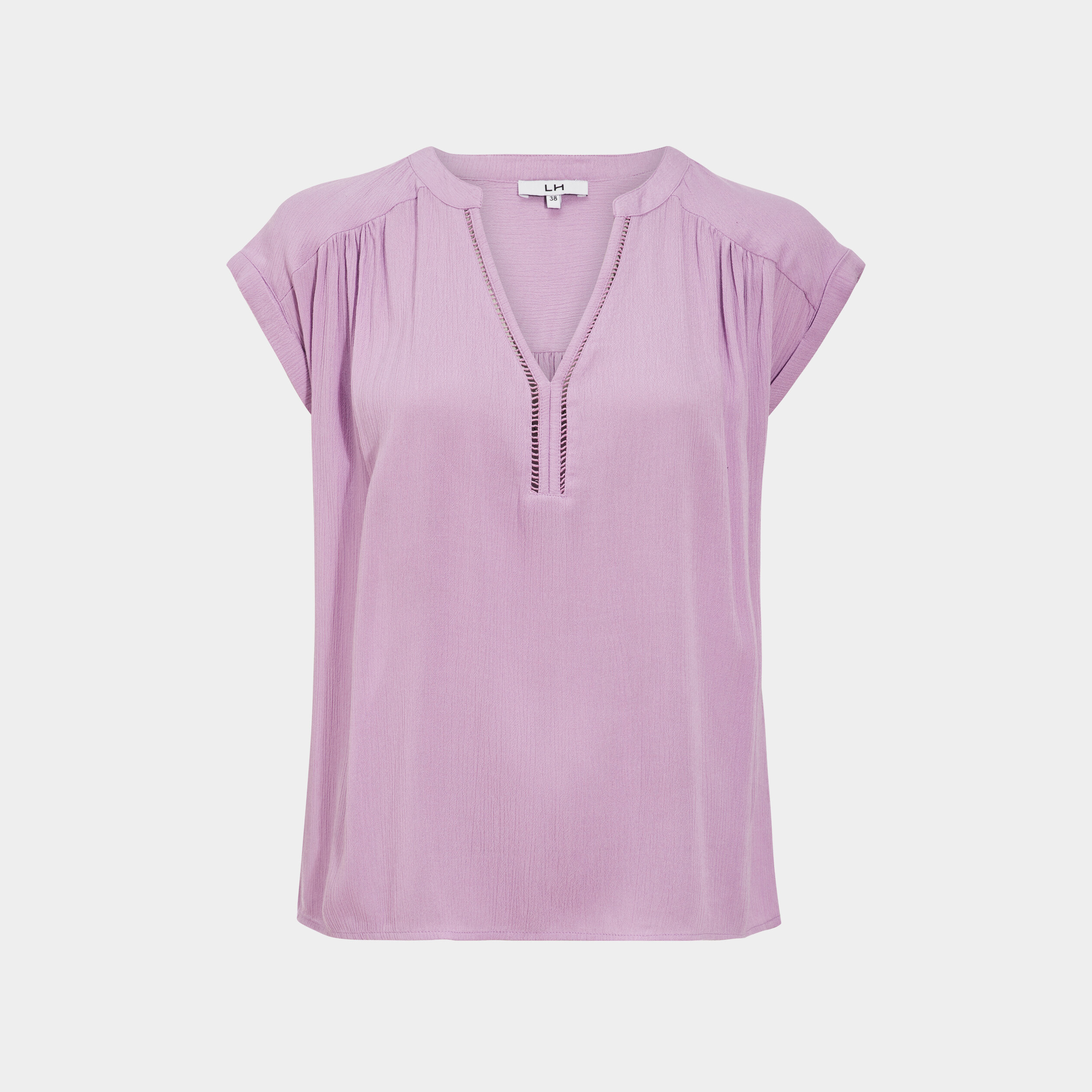 Blouse manches courtes violet clair femme | La Halle