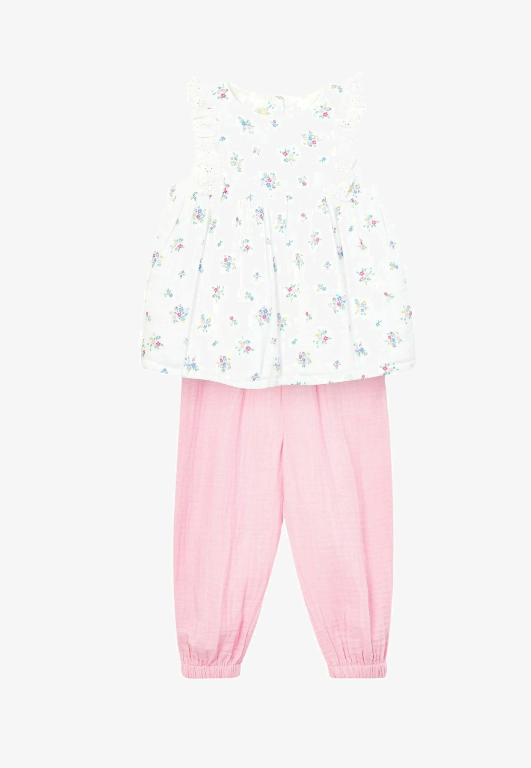 Conjunto floral de 2 piezas JoJo Maman Bébé - Ajuste regular - Pantalones deportivos