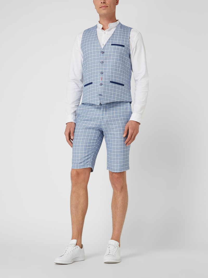 Bermudas mit Karomuster in blau