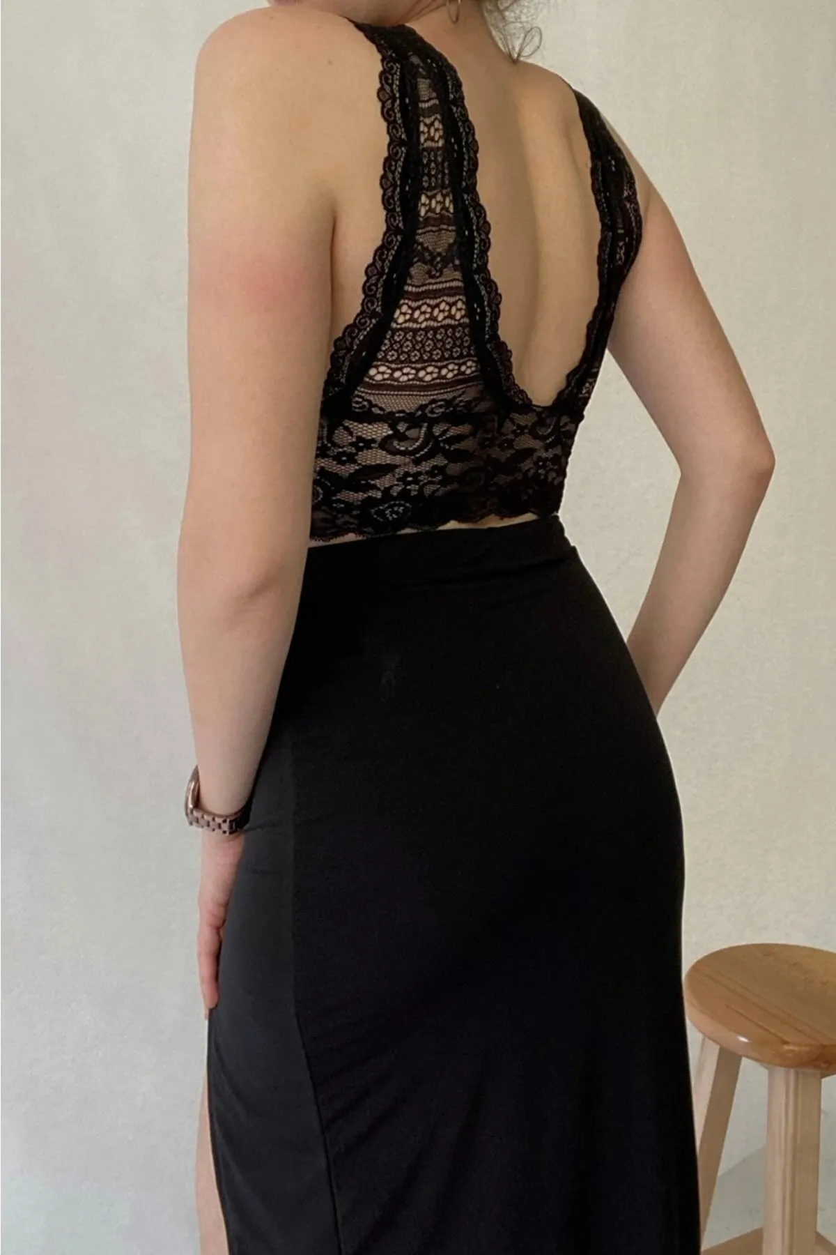 IŞILDA FASHION  Schwarzes Spitzen-Bralette