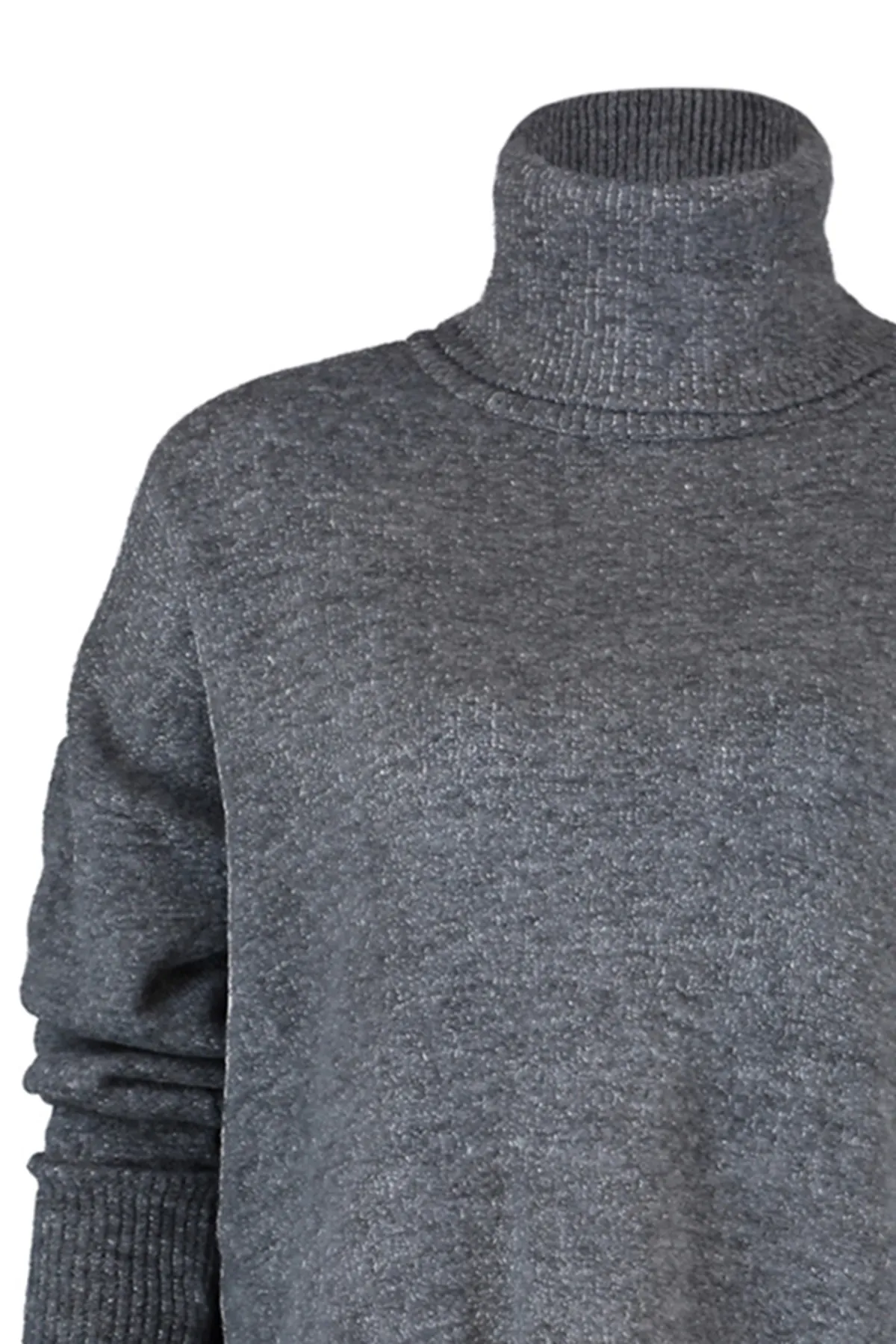 Trendyol Collection  Anthrazitfarbener Rollkragenpullover mit weicher Struktur TWOAW20XS0026