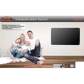 MAUK Wand-Glaskonvektor 800W