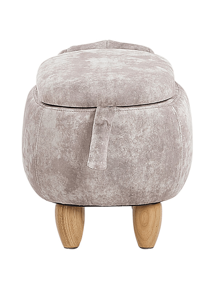 Beliani Tierhocker DOGGY in Beige/Heller Holzfarbton - (W) 62 x (H) 38 x (L) 36 cm günstig kaufen onesize