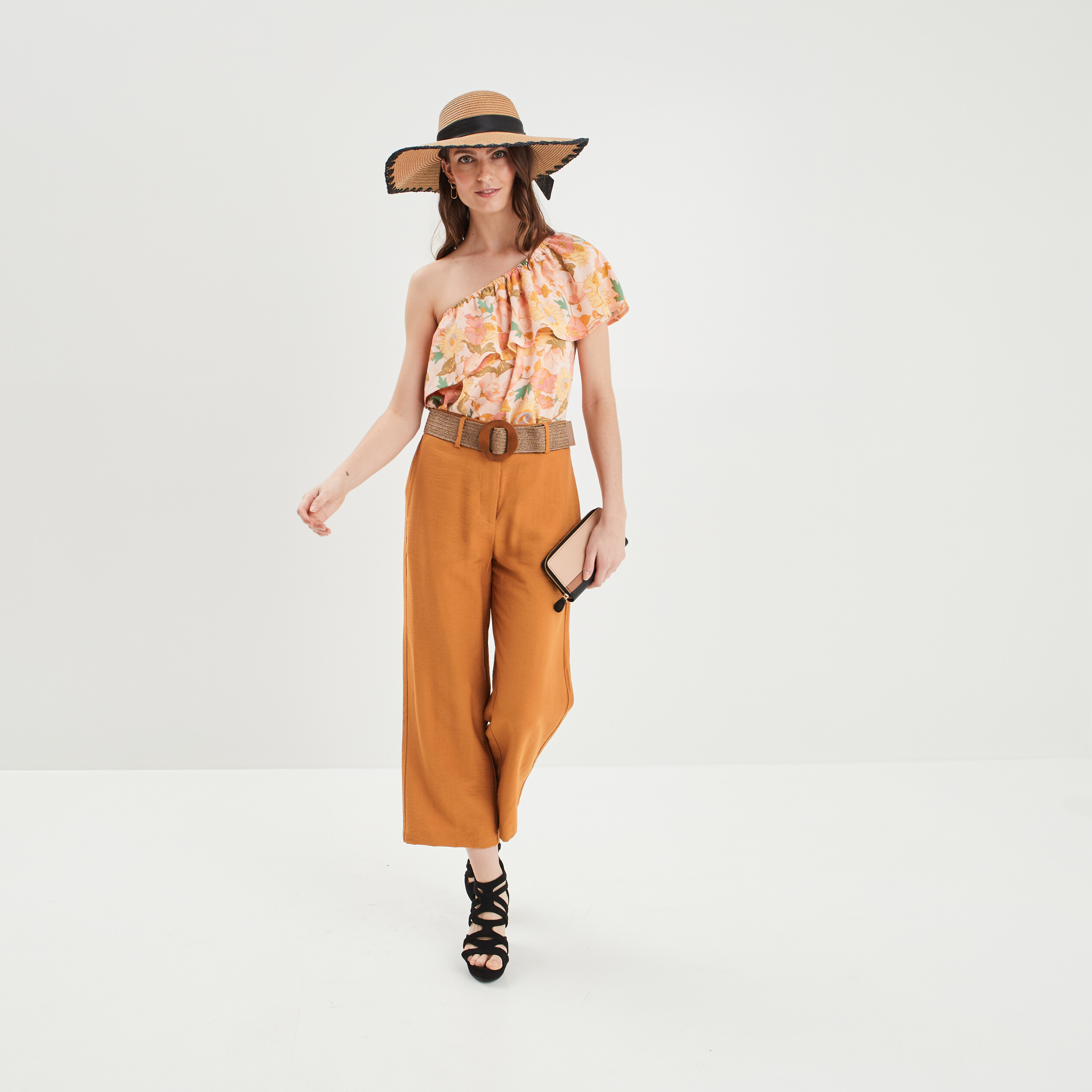 Blouse asymétrique ecru femme | La Halle