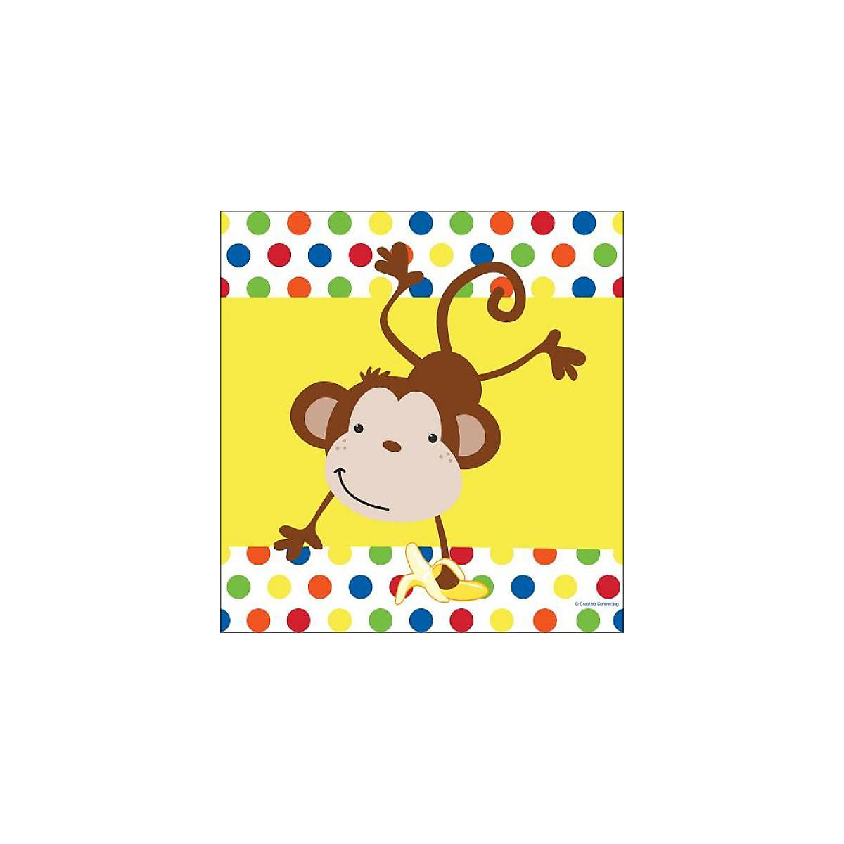 Party-Tischdecke Frecher Affe, Kunststoff, 121 x 223 cm