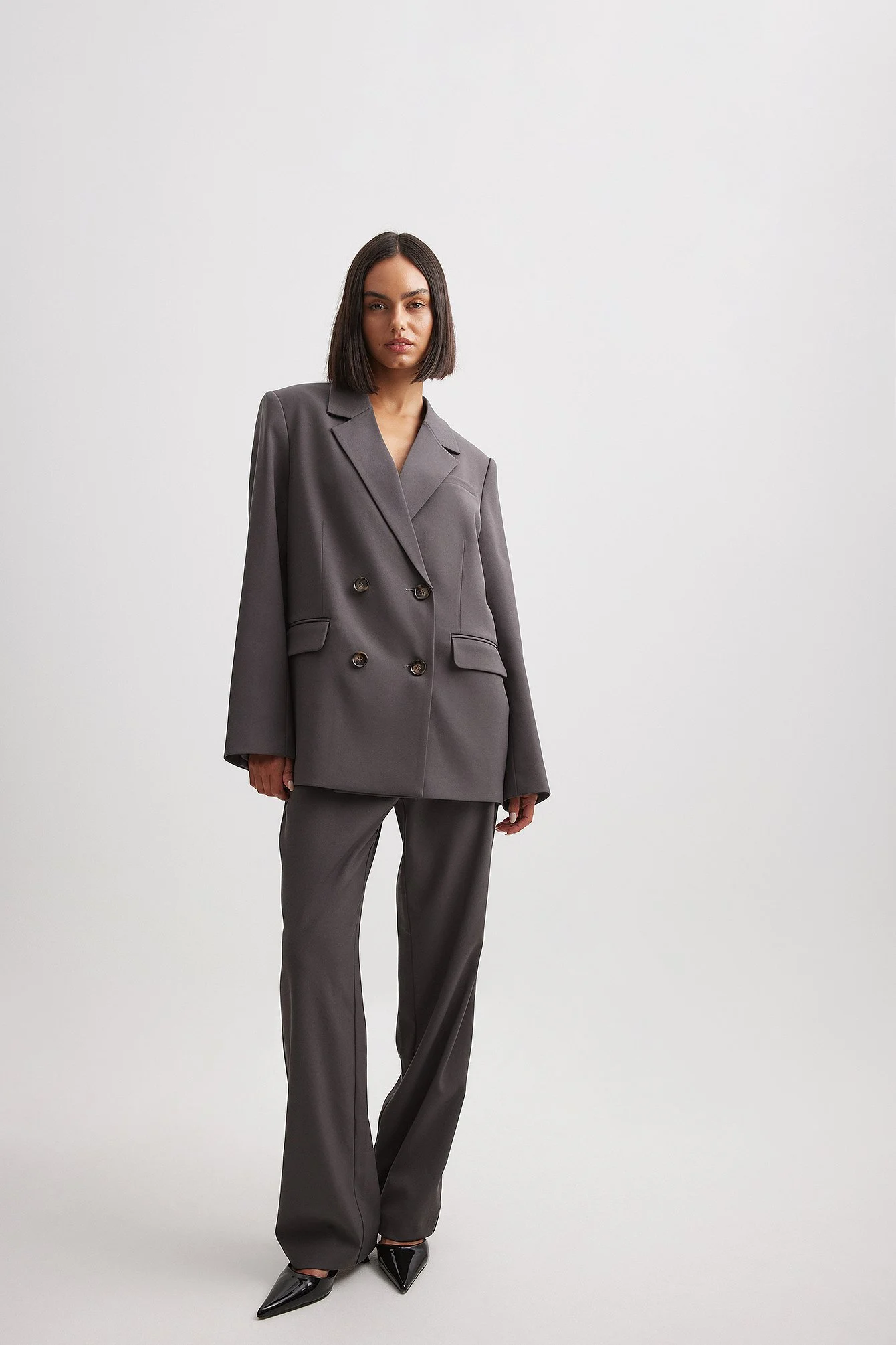 Recycelter zweireihiger Oversize-Blazer