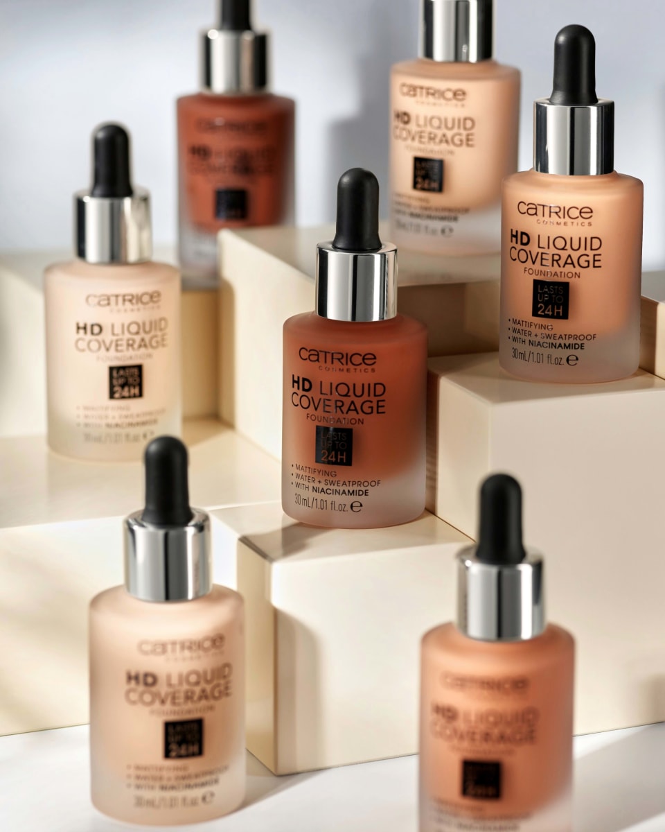 Foundation Liquid HD Coverage Waterproof 046 Camel Beige, 30 ml