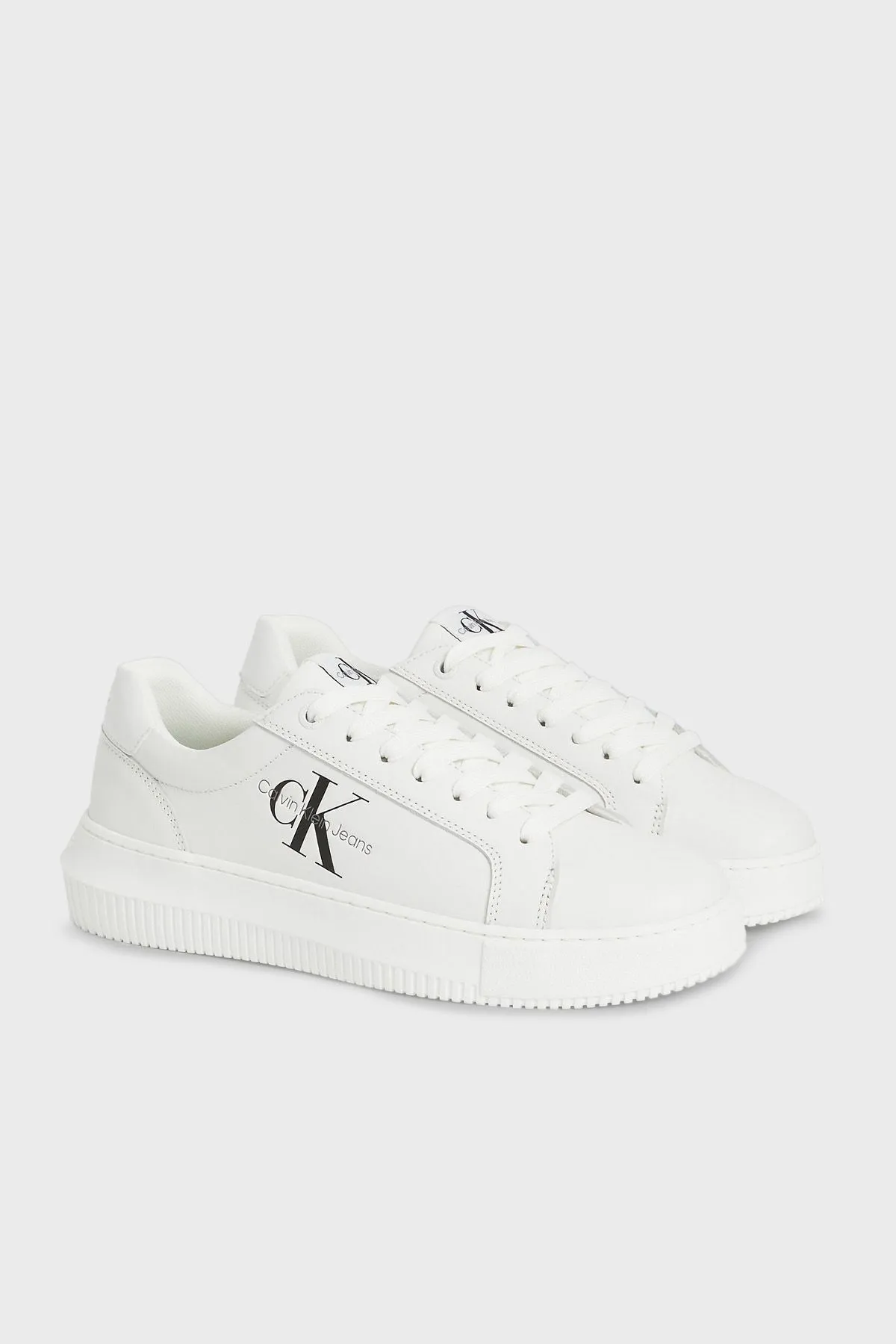 Calvin Klein  Weiße Damen-Sneaker mit Markenlogo, geeignet für den täglichen Gebrauch Yw0yw00823-02s