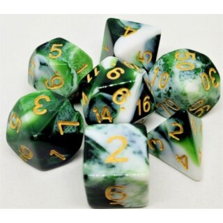 Würfelset Racing: Green/White (7)