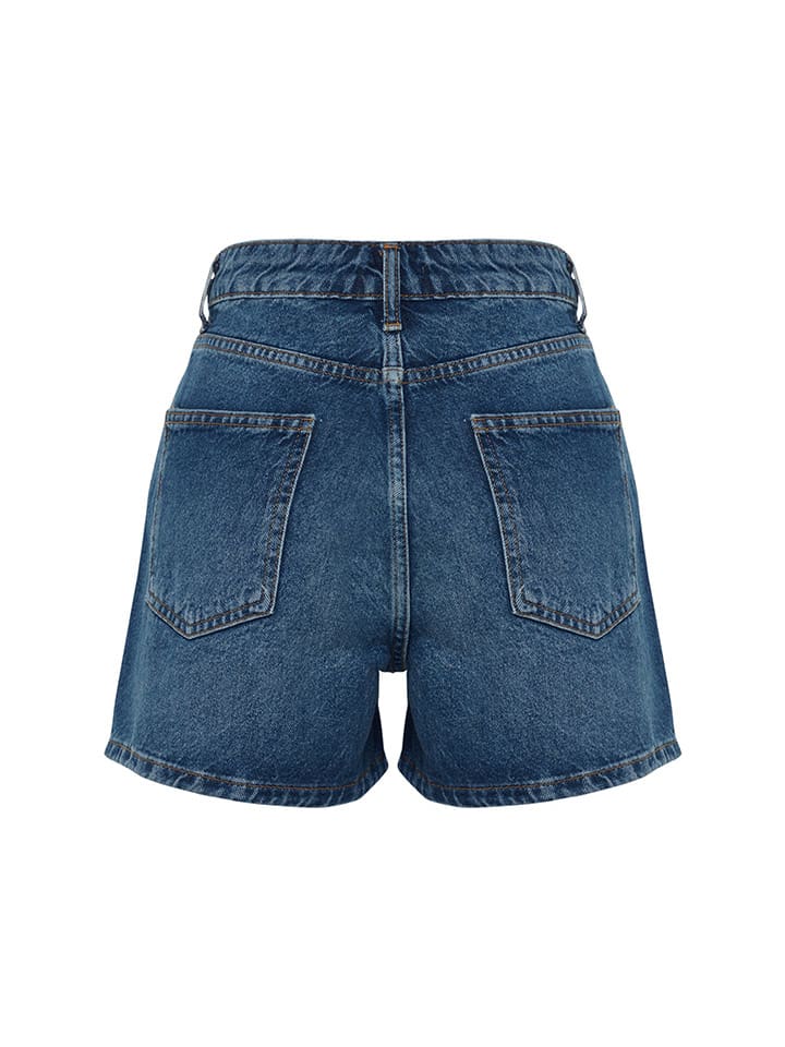 trendyol Jeans-Shorts in Dunkelblau günstig kaufen