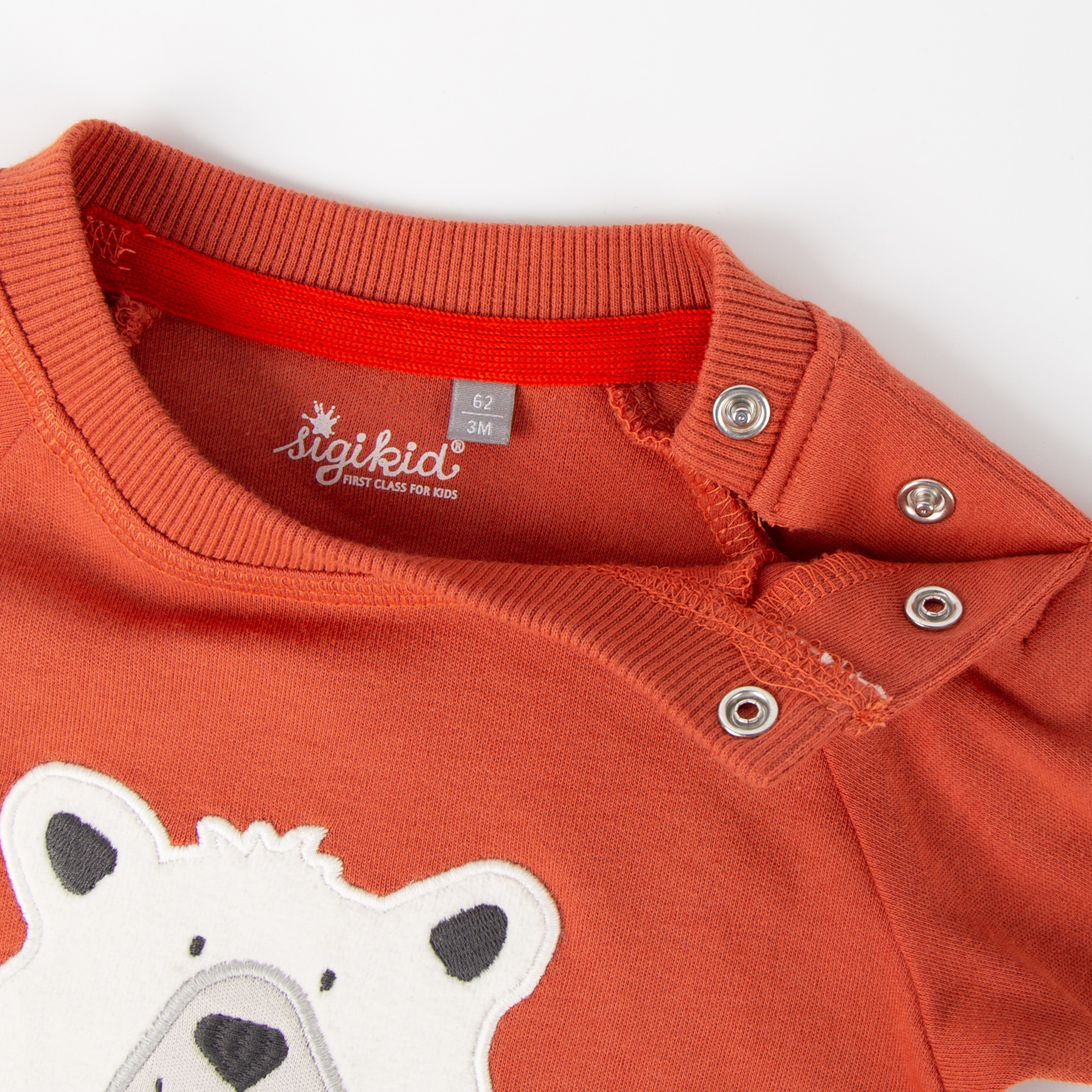 Baby Langarmshirt mit Eisbär Motiv, orange