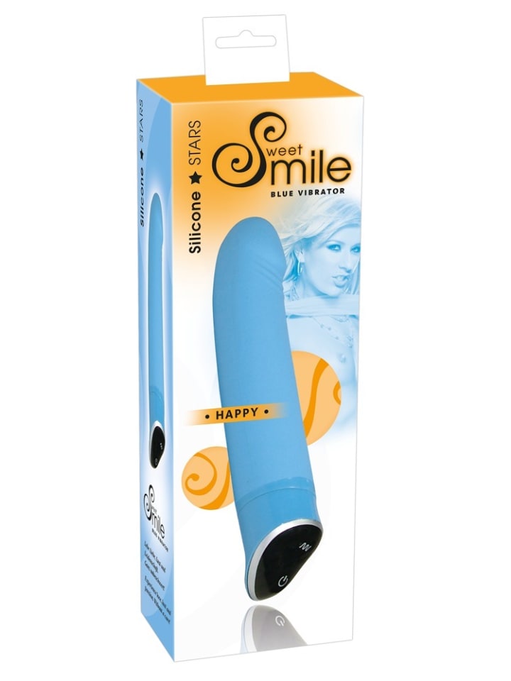 Sweet Smile Vibrator Happy in blau günstig kaufen 22 cm