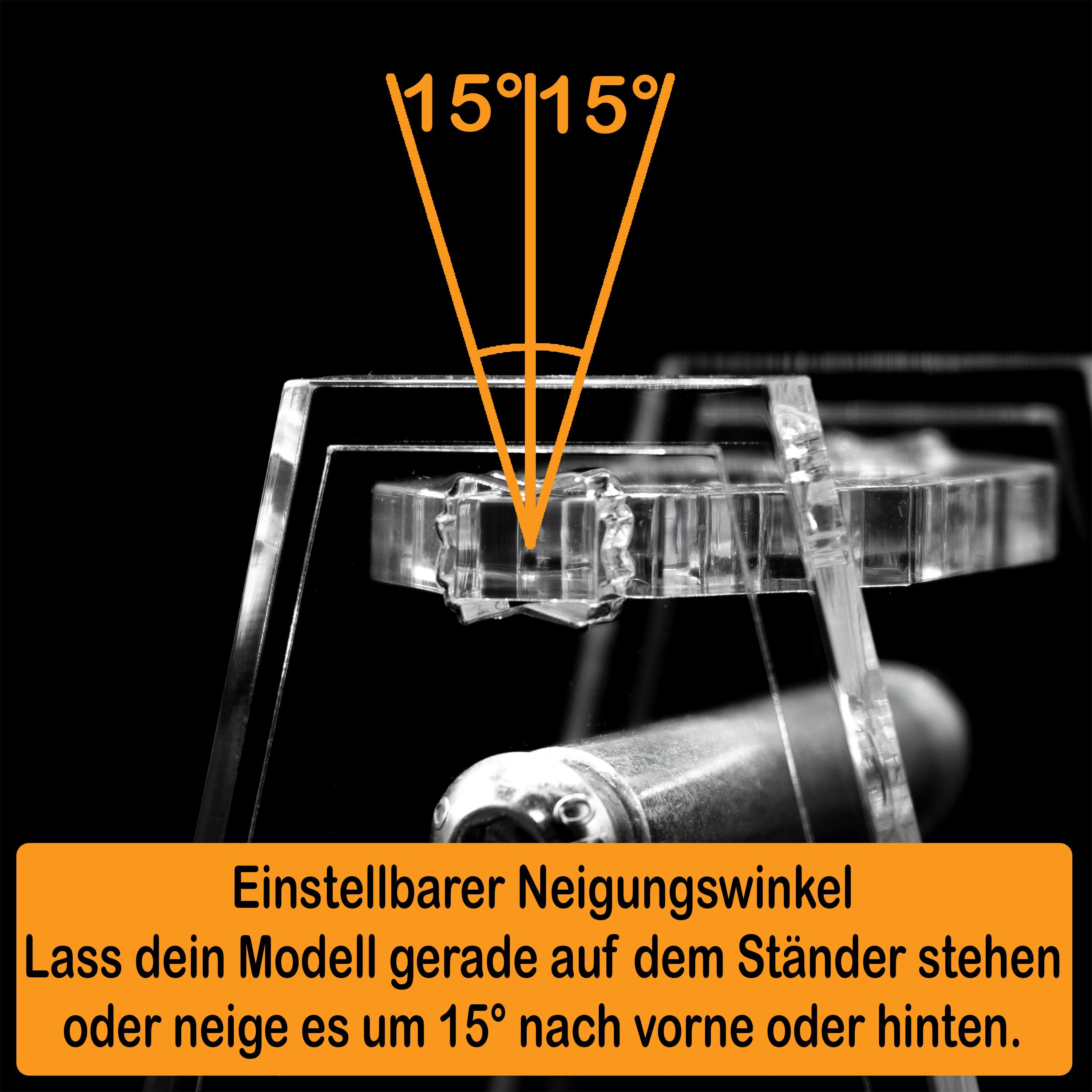 AREA17 Standfuß Acryl Display Stand für LEGO 75362 Ahsoka Tanos T-6 Jedi Shuttle, Verschiedene Winkel und Positionen einstellbar