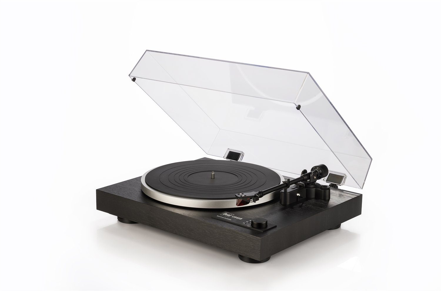 Dual CS 418 Plattenspieler (Riemenantrieb, manuell, abschaltbarer Phono-Vorverstärker, schwarz)